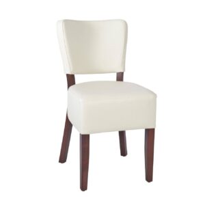 RESTAURANT LEATHER CHAIRS IVORY / CREAM 1970