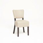 LEATHER RESTAURANT CHAIRS IVORY / CREAM 1970