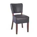 LEATHER RESTAURANT DINING CHAIRS BLACK 1970