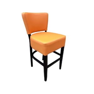 LEATHER PUB BAR STOOL JAFFA ORANGE 1971