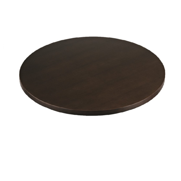 RESTAURANT DINING TABLE TOP DARK WALNUT ROUND 2033
