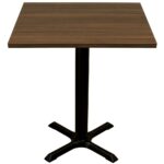 RESTAURANT TABLE&BASE LIGHT WALNUT 2SEATER 3420