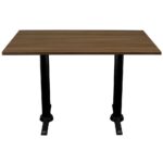 RESTAURANT DINING TABLE&BASE LIGHT WALNUT 4SEATER 3421