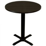 RESTAURANT DINING TABLE DARK WALNUT ROUND 3522