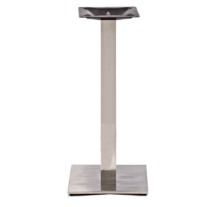 SQUARE BRUSHED STEEL DINING HEIGHT BASE 6066