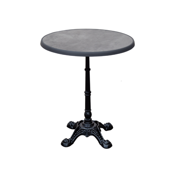 RESTAURANT TABLE & BASE GREY MARBLE 6533