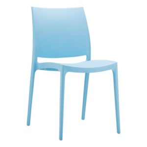 PUB OUTDOOR RECYCLED POLYPROPYLENE DINING CHAIR 7456 BLUE