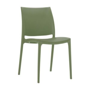 PUB OUTDOOR RECYCLED POLYPROPYLENE DINING CHAIR 7456 GREEN