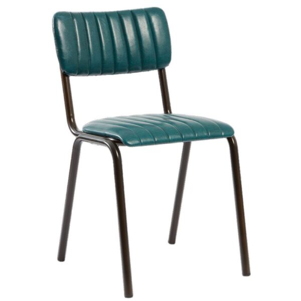 RESTAURANT LEATHER DINING CHAIR 7699 TEAL