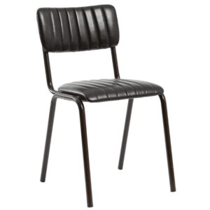 RESTAURANT LEATHER CHAIR 7699 VINTAGE BLACK