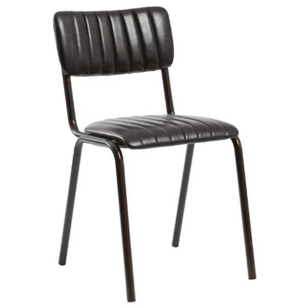 RESTAURANT LEATHER CHAIR 7699 VINTAGE BLACK