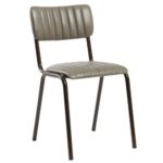 RESTAURANT LEATHER DINING CHAIR 7699 VINTAGE GREY