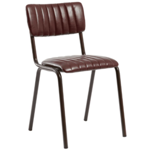 RESTAURANT LEATHER DINING CHAIR 7699 VINTAGE RED