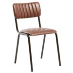 RESTAURANT LEATHER DINING CHAIR 7699 VINTAGE TAN