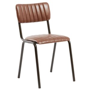 RESTAURANT LEATHER DINING CHAIR 7699 VINTAGE TAN
