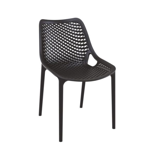 PUB OUTDOOR DINING CHAIR FIBREGLASS 7874 BLACK