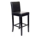PUB CHOCOLATE BROWN LEATHER STOOL 8015L