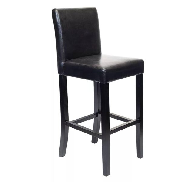 PUB CHOCOLATE BROWN LEATHER BAR STOOL 8015L