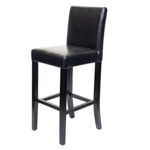 PUB CHOCOLATE BROWN LEATHER BAR STOOL 8015L