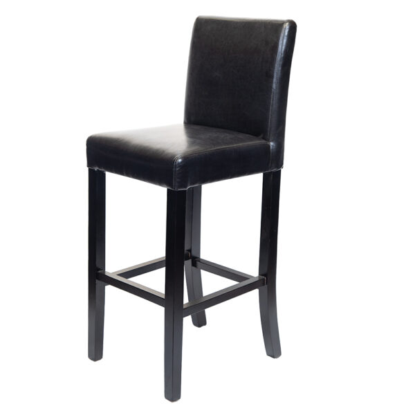 PUB CHOCOLATE BROWN LEATHER BAR STOOL 8015L