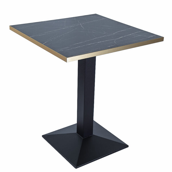 BLACK MARBLE + GOLD TRIM BLACK PRYAMID  BASE