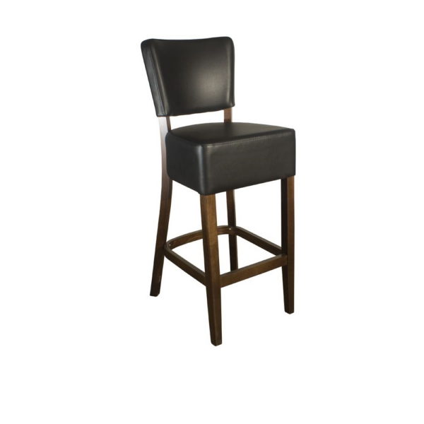 PUB LEATHER BAR STOOL BLACK 1971