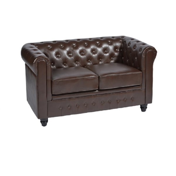CHESTERFIELD TWO SEATER DARK BROWN