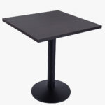 RESTAURANT DINING TABLE DARK OR LIGHT WALNUT DOME BASE