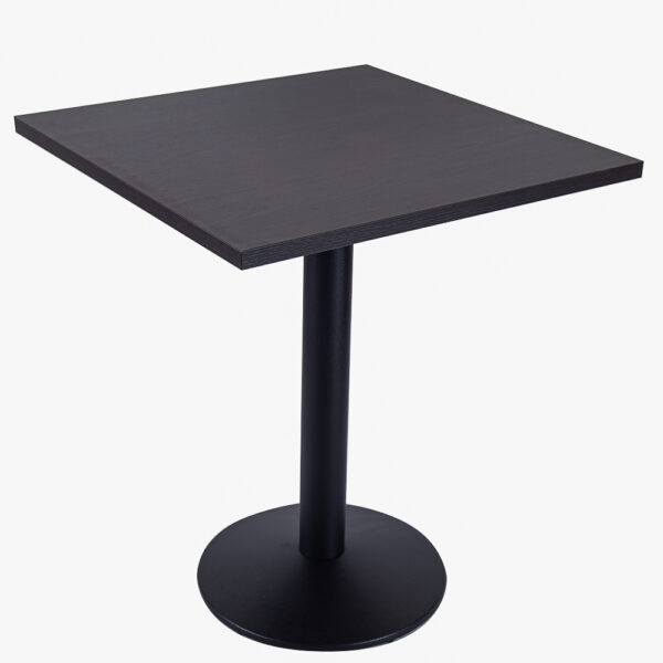 RESTAURANT DINING TABLE DARK OR LIGHT WALNUT DOME BASE
