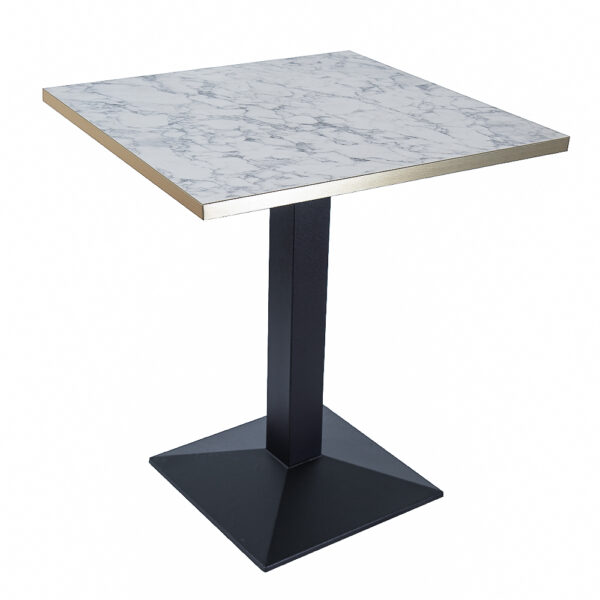WHITE MARBLE + GOLD TRIM BLACK PRYAMID  BASE