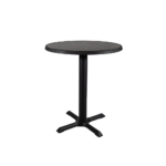RESTAURANT DINING TABLE GREY SLATE EFFECT ROUND