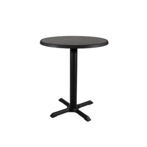 RESTAURANT DINING TABLE GREY SLATE EFFECT ROUND