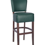 1971 Leather Bar Stool Dark Green