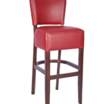 1971 Leather Bar Stool Red