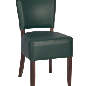 Leather Restaurant Dining Chair 1970 Dark Green