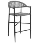 1056 DARK GREY OUTDOOR STACKABLE BAR STOOL