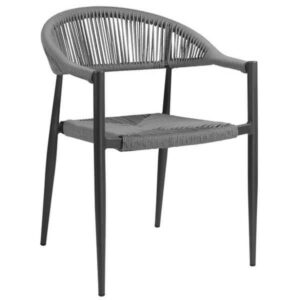 1059 DARK GREY OUTDOOR STACKING ARMCHAIR