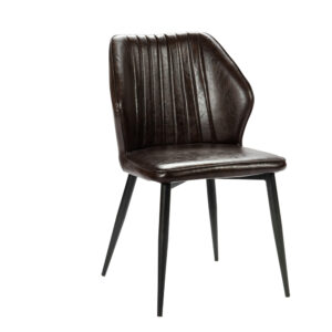 8633 LEATHER DINING CHAIR CHOCOLATE BROWN