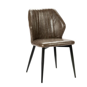 8633 LEATHER DINING CHAIR STONE GREY