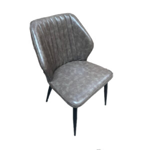 8633 LEATHER DINING CHAIR STONE GREY
