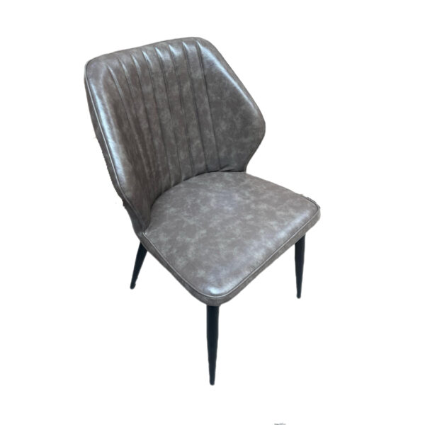 8633 LEATHER DINING CHAIR STONE GREY