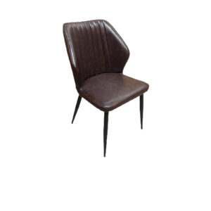 8633 LEATHER DINING CHAIR CHOCOLATE BROWN