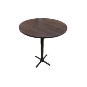 900 ROUND DARK WALNUT POSEUR HEIGHT STANDARD BASE