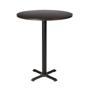 900 ROUND DARK WALNUT POSEUR HEIGHT STANDARD BASE
