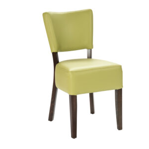 LEATHER RESTAURANT DINING CHAIR 1970 LIME GREEN