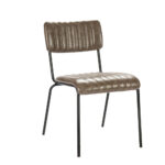 LEATHER  RESTAURANT DINING CHAIR 7699 VINTAGE GREY