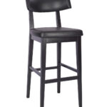 3953 CHOCOLATE BROWN LEATHER RESTAURANT BAR STOOL