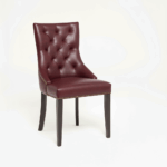 RESTAURANT LEATHER DINING CHAIR 1938 BURGUNDY