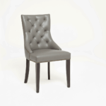 RESTAURANT LEATHER DINING CHAIR 1938 GREY