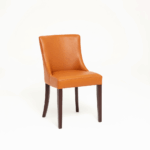 LEATHER RESTAURANT DINING CHAIRS 1933 JAFFA ORANGE